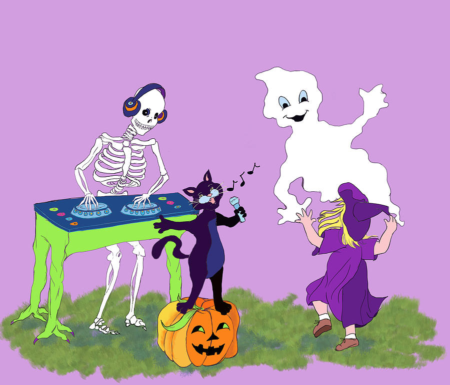 Halloween Party Digital Art by Susan Camp Hilton