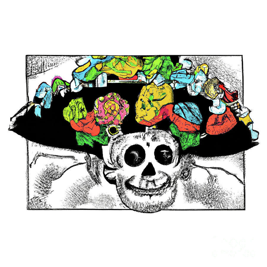 Halloween Pirate Skull Digital Art by Pete Klinger