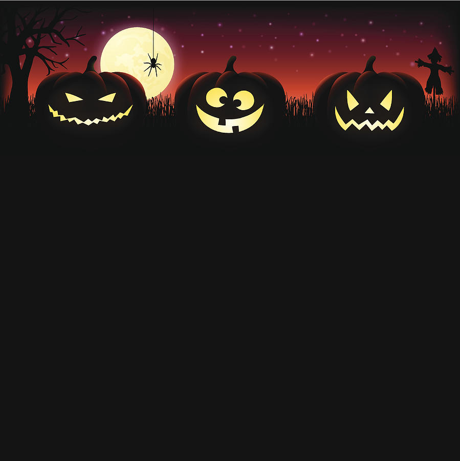 Halloween pumpkin Background Drawing by Bgblue