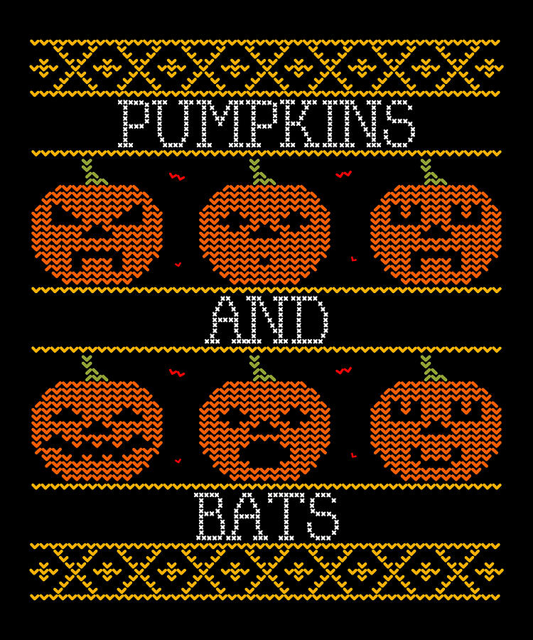 Halloween Pumpking and Bats Halloween Gifts Digital Art by Caterina Christakos
