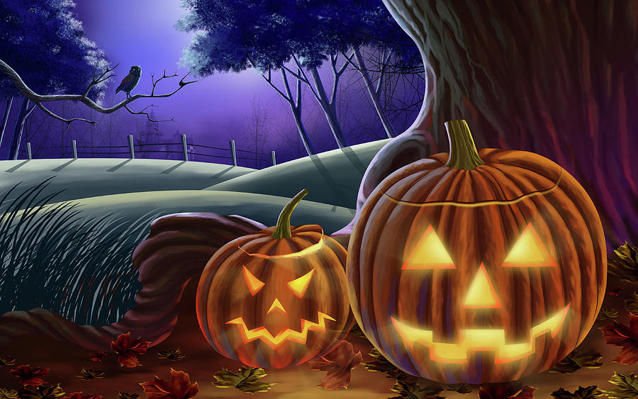 Halloween Pumpkins 1 Photograph by Robert Banach