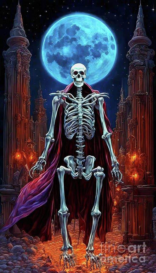 Halloween Skeleton Digital Art by Elaine Manley