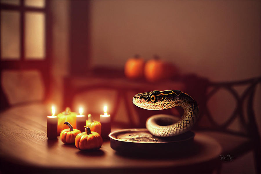Halloween Snake 2 Digital Art by Bill Posner