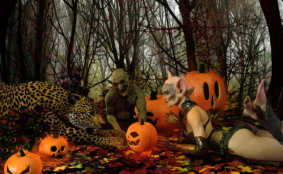 Halloween Digital Art by Suzanne Silvir