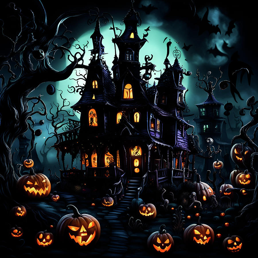 Halloween themed scene Digital Art by Debra Millet - Fine Art America