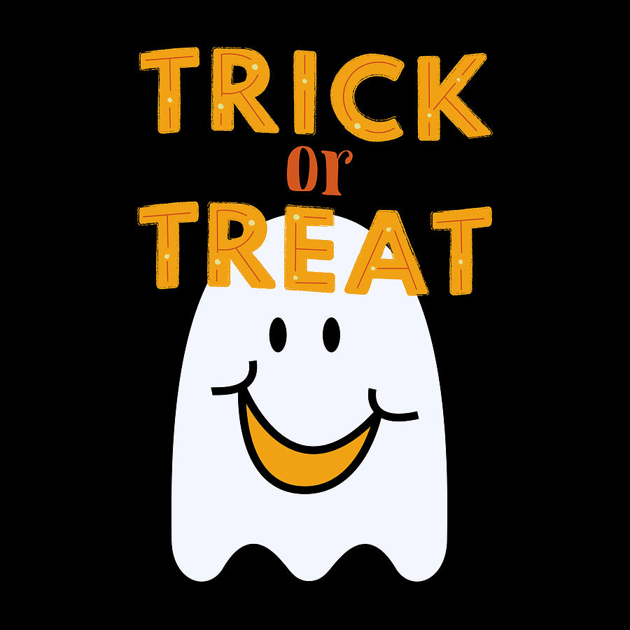 Halloween Trick Or Treat Cute Ghost Digital Art by Aaron Geraud - Fine ...