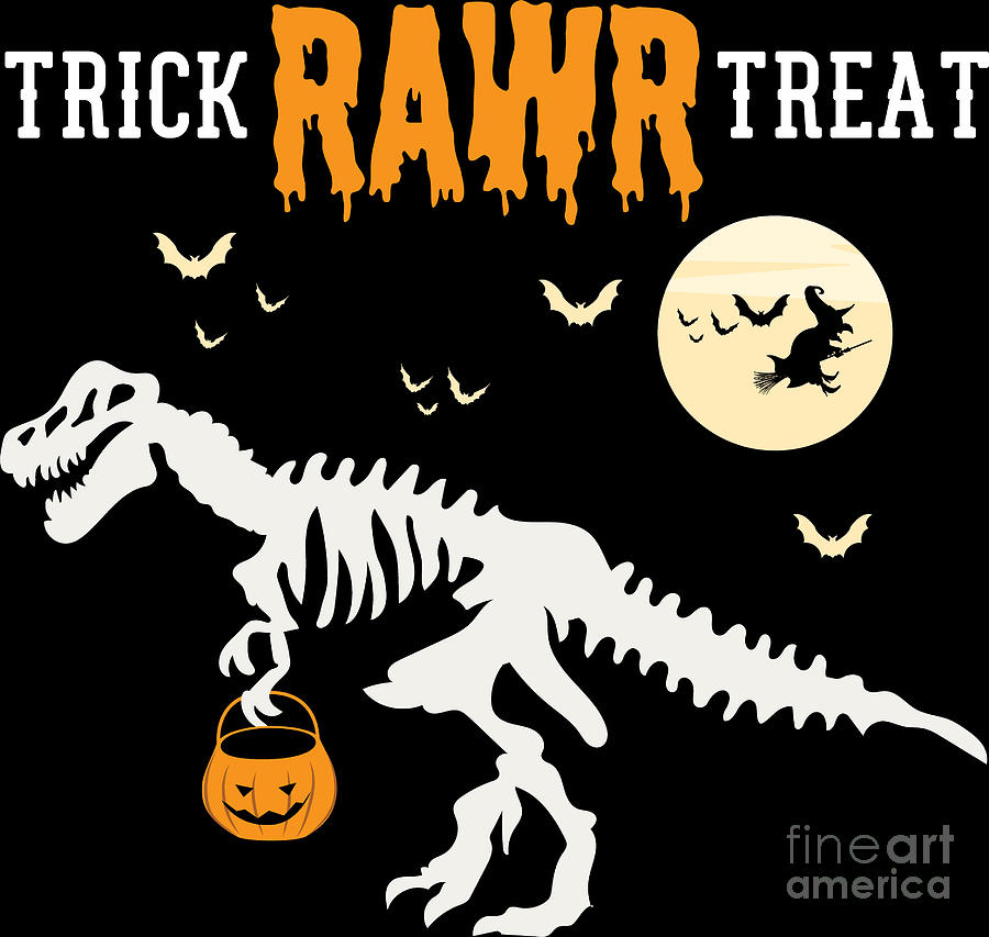 Trick Or Treat Cute Scary Halloween Gifts Trick Or Treat Scary T Rex Dabbing Dinosaur Halloween Throw Pillow Multicolor 18x18