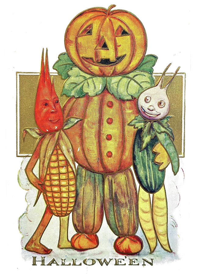 Halloween Vegetable Creatures Digital Art by Long Shot
