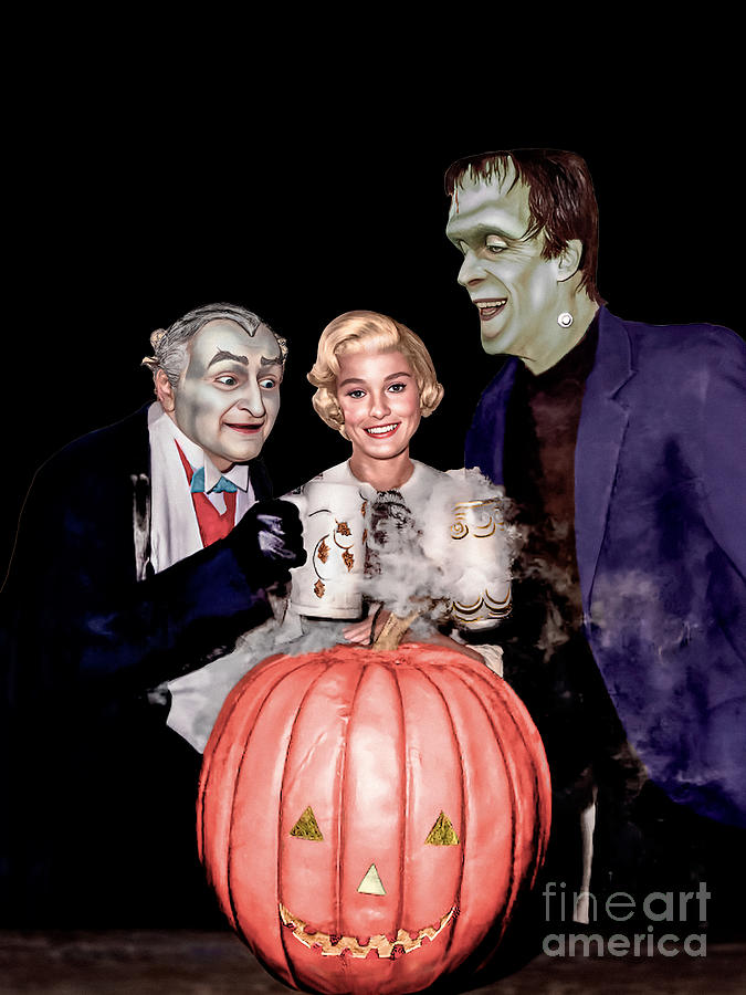 Halloween with The Munsters Digital Art by Franchi Torres