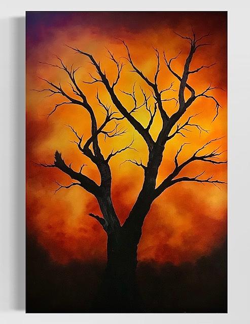 Hallows Eve Tree  Painting by Willy Proctor