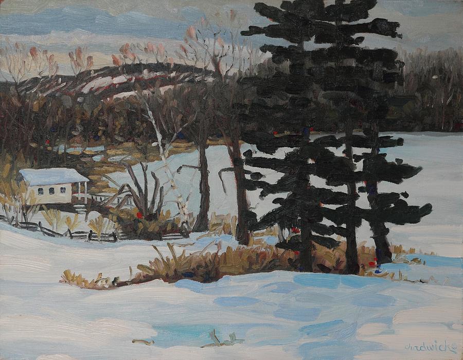 Halls Lake Painting by Phil Chadwick