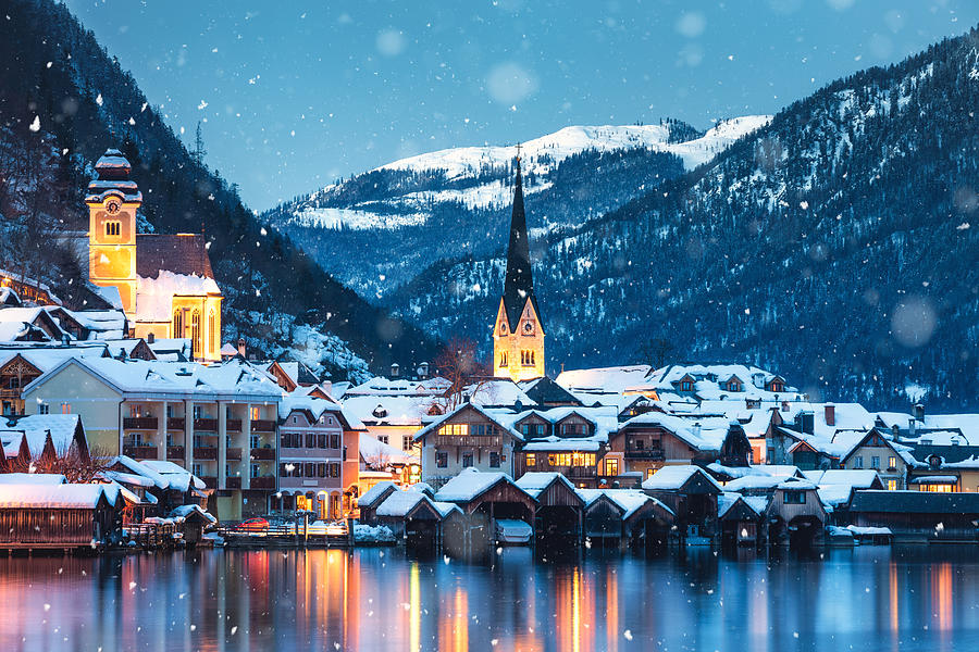 Hallstatt In Winter Photograph by Borchee