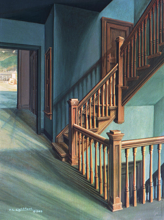 Hallway Shadows, Corinthian Hall Painting by George Lightfoot
