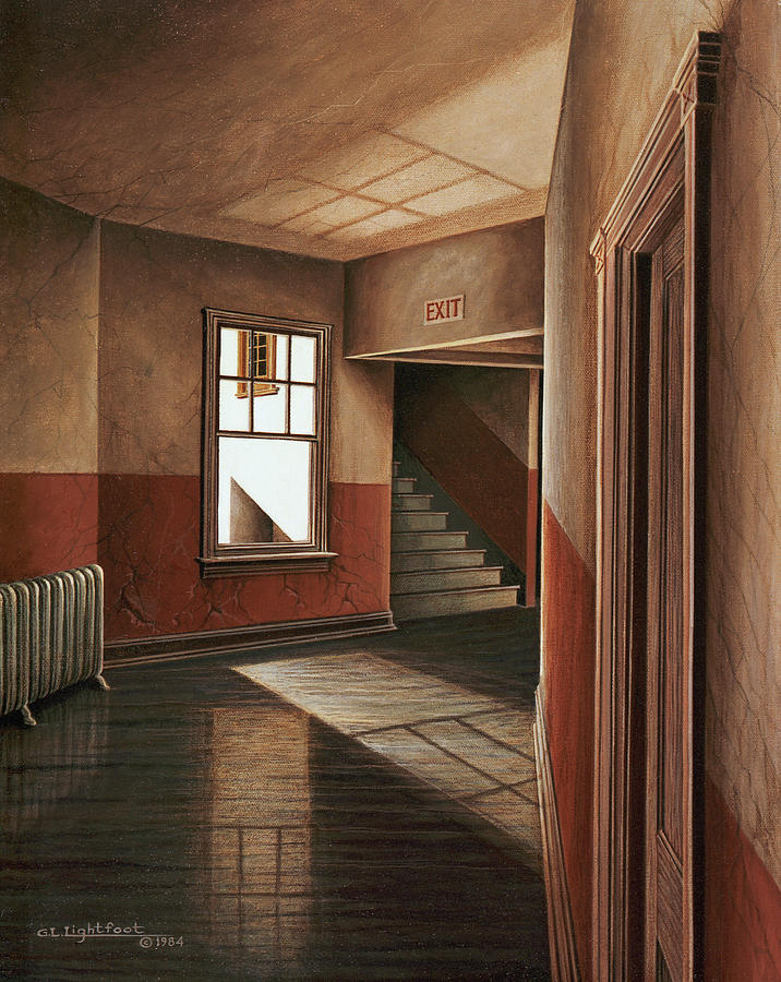 Hallway, Truman Memorial Building, Independence, MO Painting by George Lightfoot