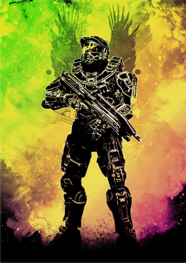 Halo Master Chief Poster Digital Art By Jeffery Hampton Fine Art Hot Sex Picture