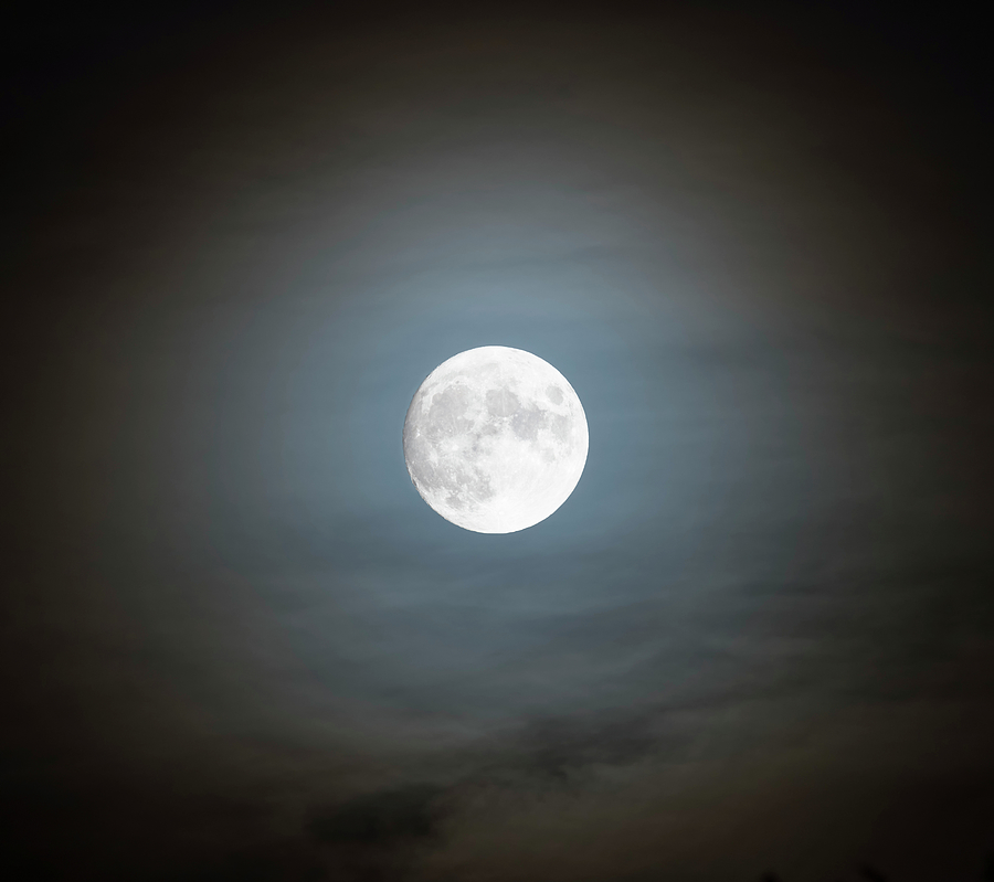 Haloed Moon Photograph by Loree Johnson
