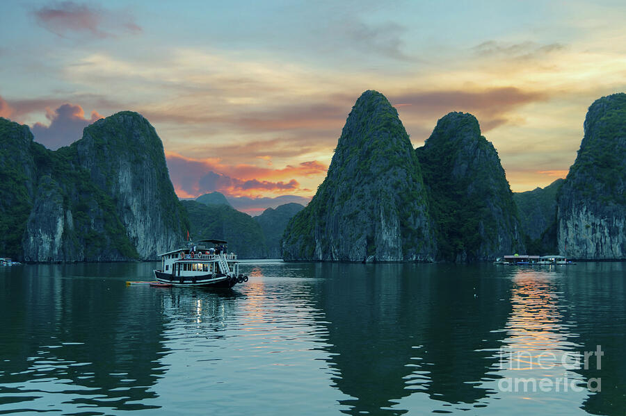 Halong bay at night Photograph by Louise Poggianti