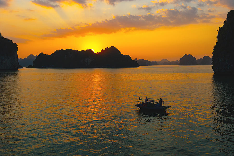 Halong Bay Sunset 2 Photograph by Rich Isaacman