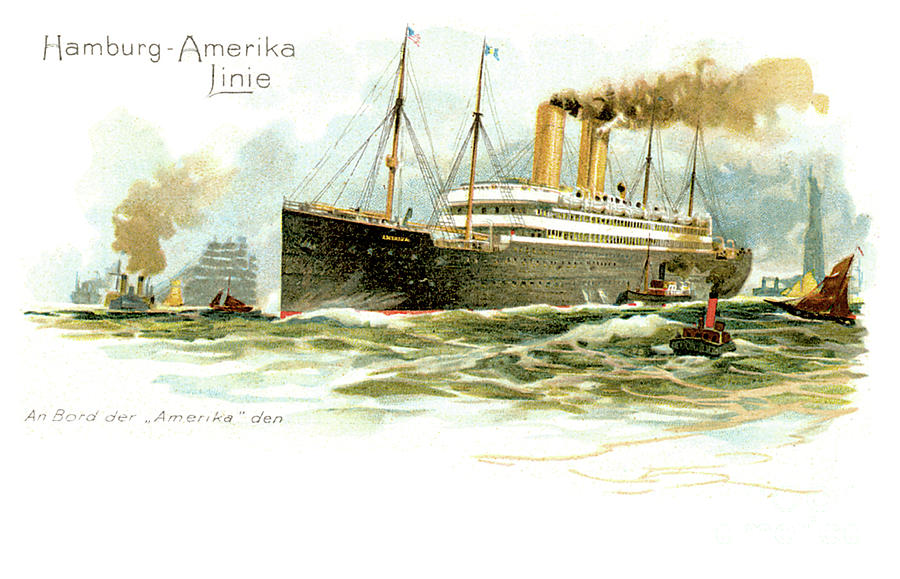 Hamburg  Amerika Linie  An Bord Der Amerika Den  Hamburg  America Line On Board The America  Painting by Unknown