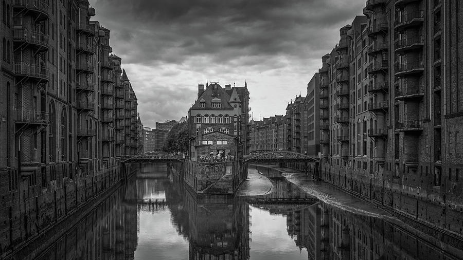 Hamburg black and white Photograph by Stefano Marelli - Pixels