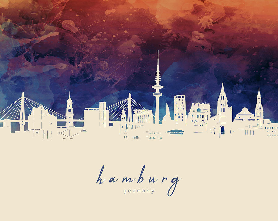 Hamburg Skyline Panorama 3 Digital Art