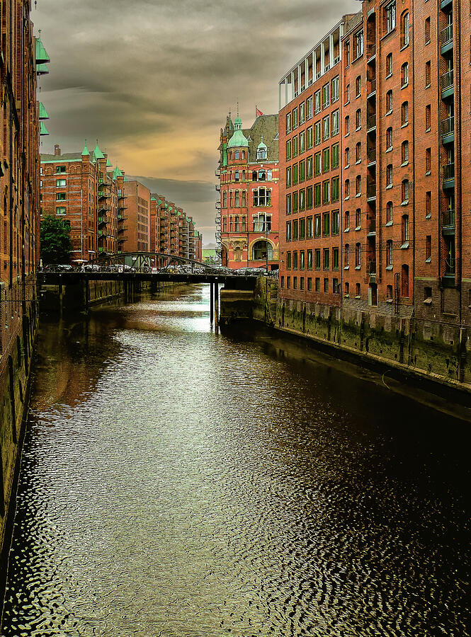 Hamburg Photograph - Hamburg Speicherstadt Warehouse District by Norma Brandsberg