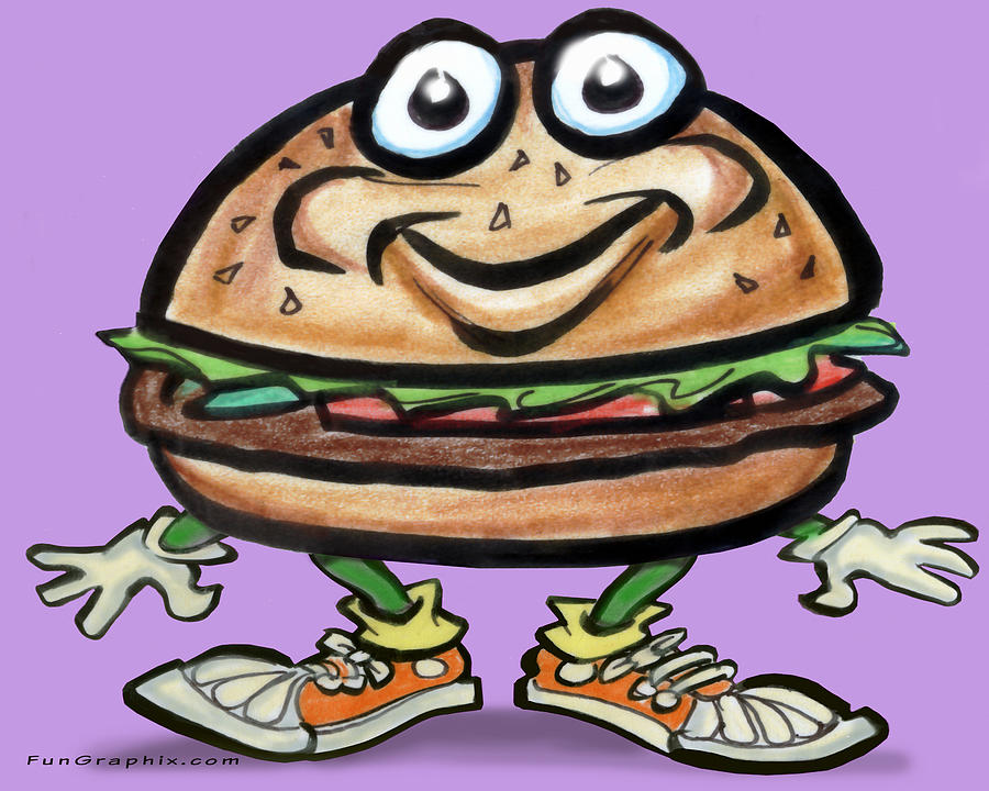 Hamburger Digital Art by Kevin Middleton