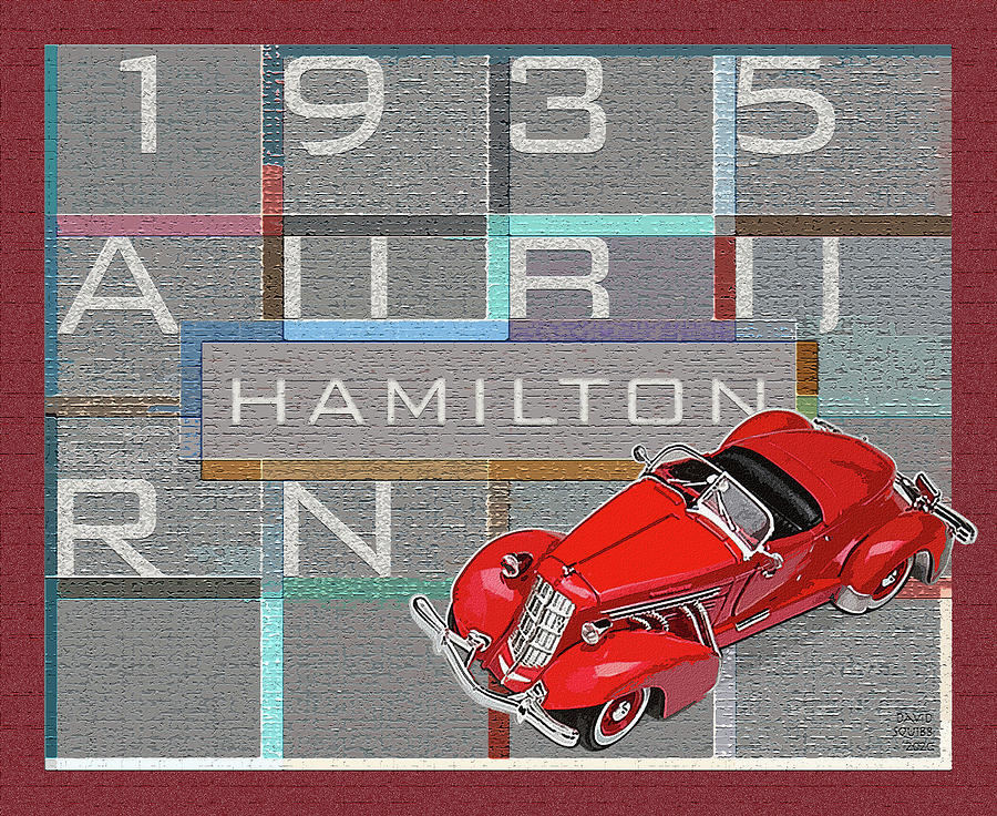 Hamilton Collection / 1935 Auburn Digital Art by David Squibb