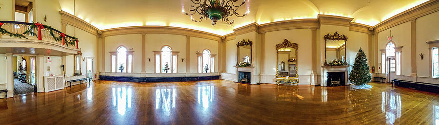 Hamilton Hall pano in a Salem Christmas Photograph by Jeff Folger