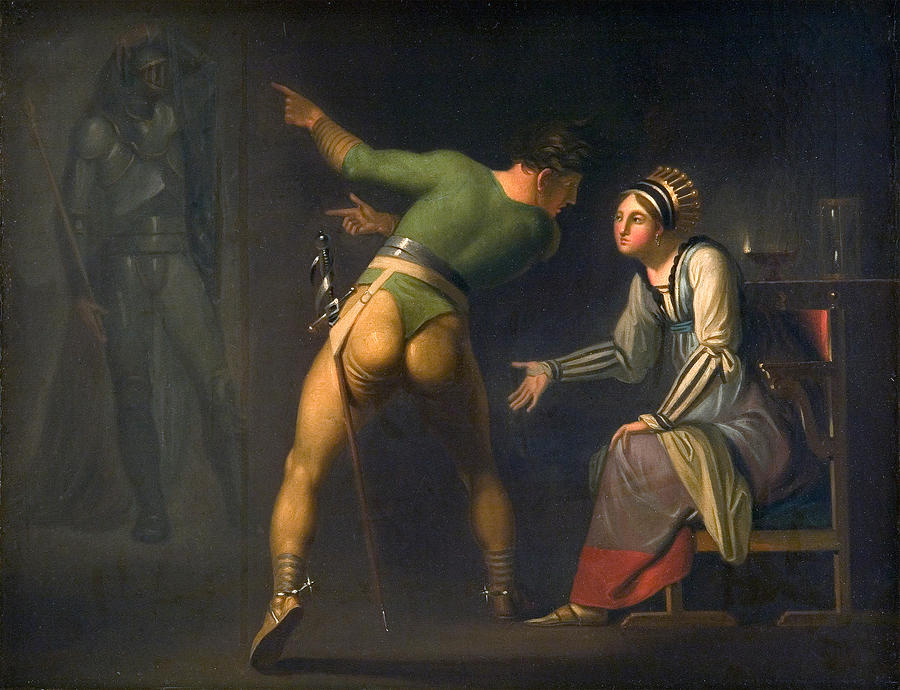 Hamlet and his Mother  Painting by Nicolai Abildgaard