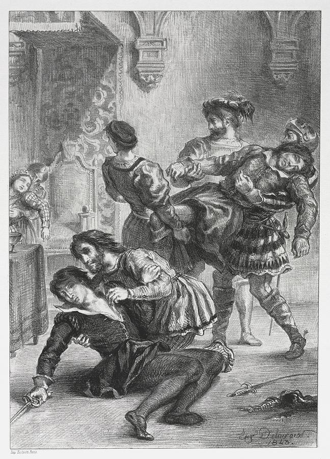 Hamlet The Death of Hamlet 1843 Eugene Delacroix Painting by MotionAge ...