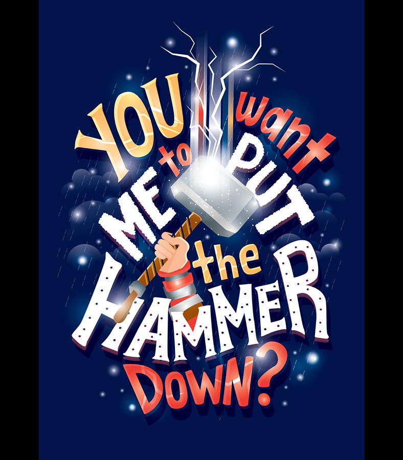 Hammer Down Sticker Poster red Painting by Kennedy Grace Fine Art America