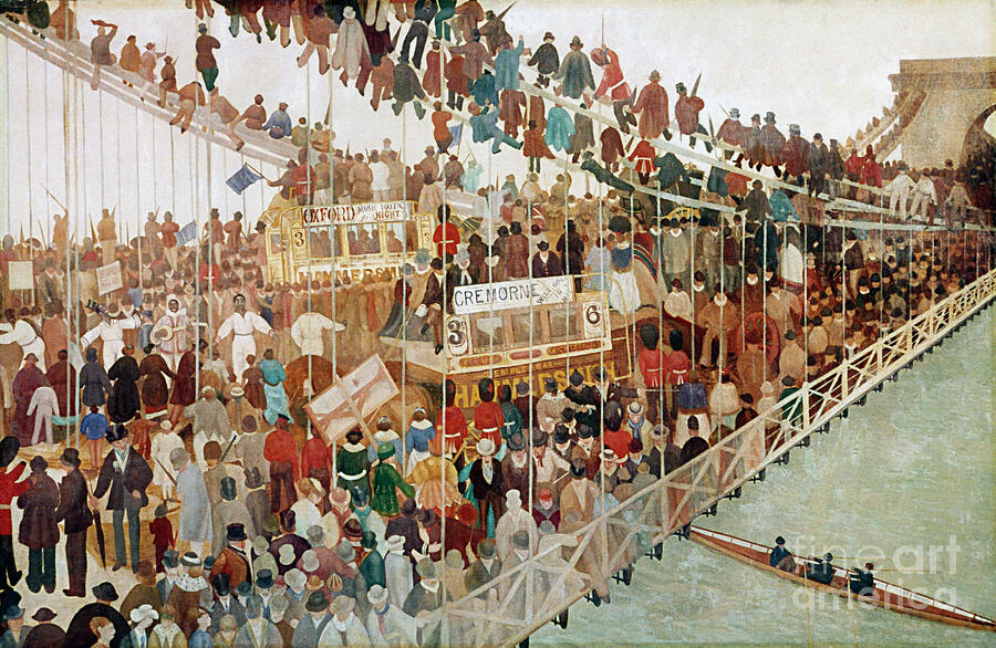 Hammersmith Bridge on Boat Race Day, c1862 Painting by Walter Greaves - Granger Historical Picture Archive Hammersmith Bridge on Boat Race Day, c1862 Painting by Walter Greaves - Granger Historical Picture Archive