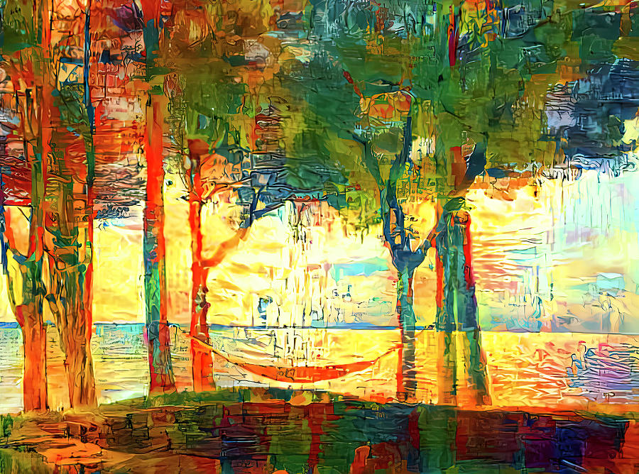 Hammock By The Choptank River Digital Art by Deborah League