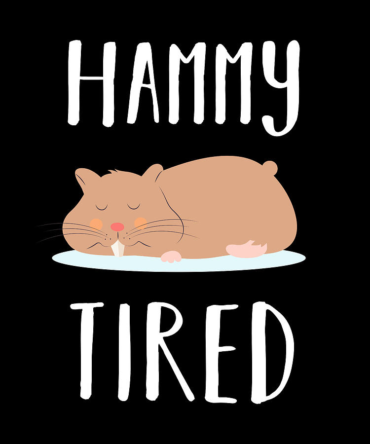 Hammy Tired Funny sleeping Hamster Gift Digital Art by Philip Anders -  Pixels