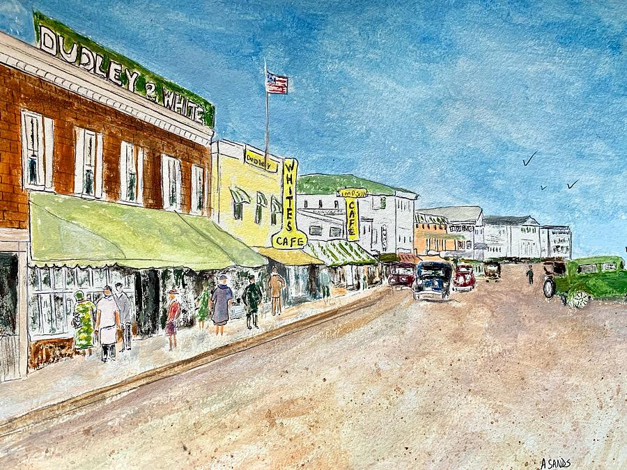 Hampton Beach 1928 Painting by Anne Sands