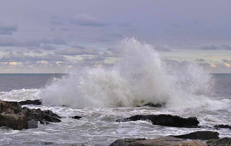 - Hampton Beach NH in the Storm 3 Photograph by THERESA Nye
