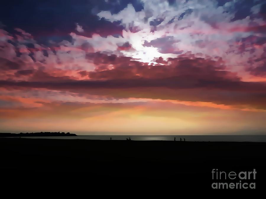 Hampton Beach Sunset Photograph by Marcia Lee Jones
