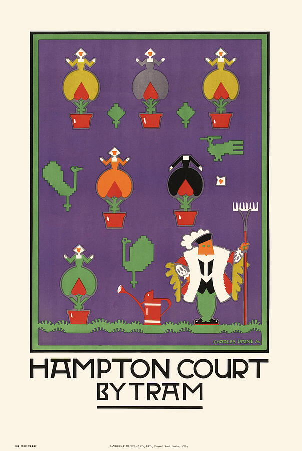 Hampton Court by Tram - Henry VIII - Vintage advertising poster for the London Underground Mixed Media by Charles Paine Hampton Court by Tram - Henry VIII - Vintage advertising poster for the London Underground Mixed Media by Charles Paine
