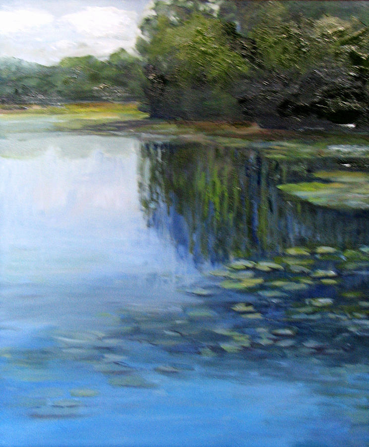 Hampton Pond Painting by Pat White