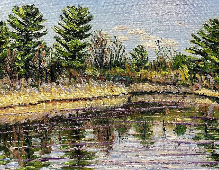 Hampton Ponds April Afternoon Painting by Richard Nowak