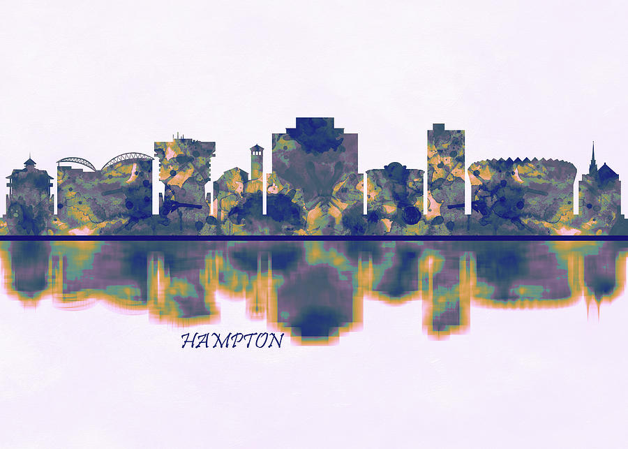 Hampton Skyline Mixed Media by NextWay Art - Pixels