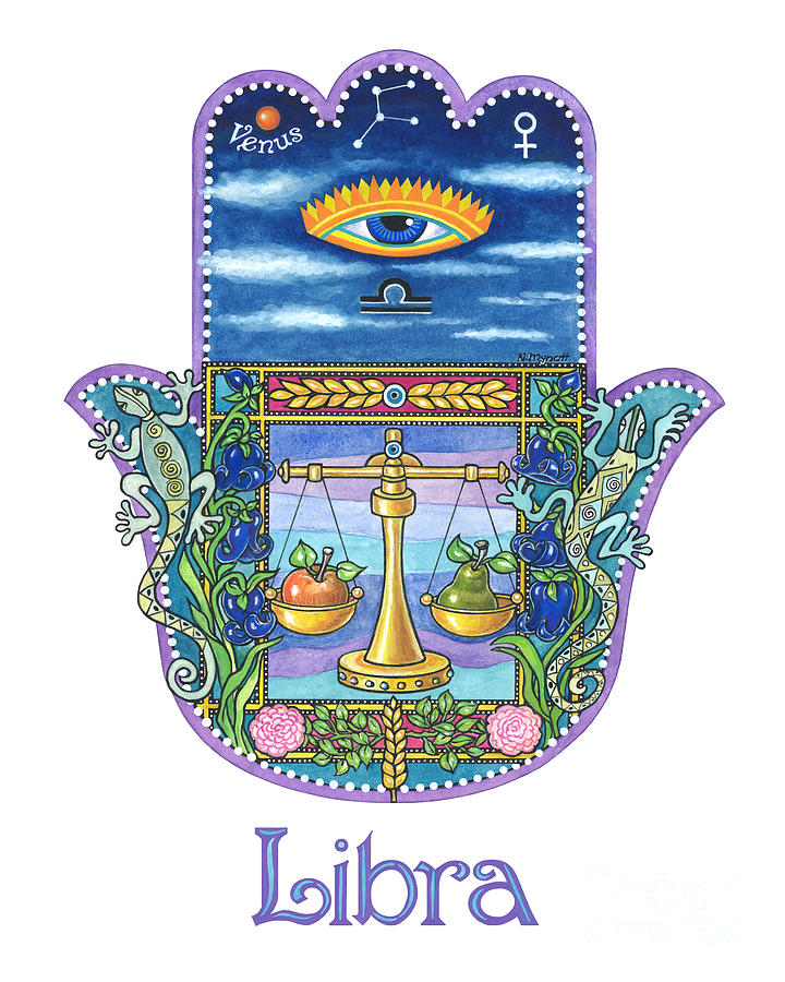 Fantasy Painting - Hamsa for Libra by Nonna Mynatt