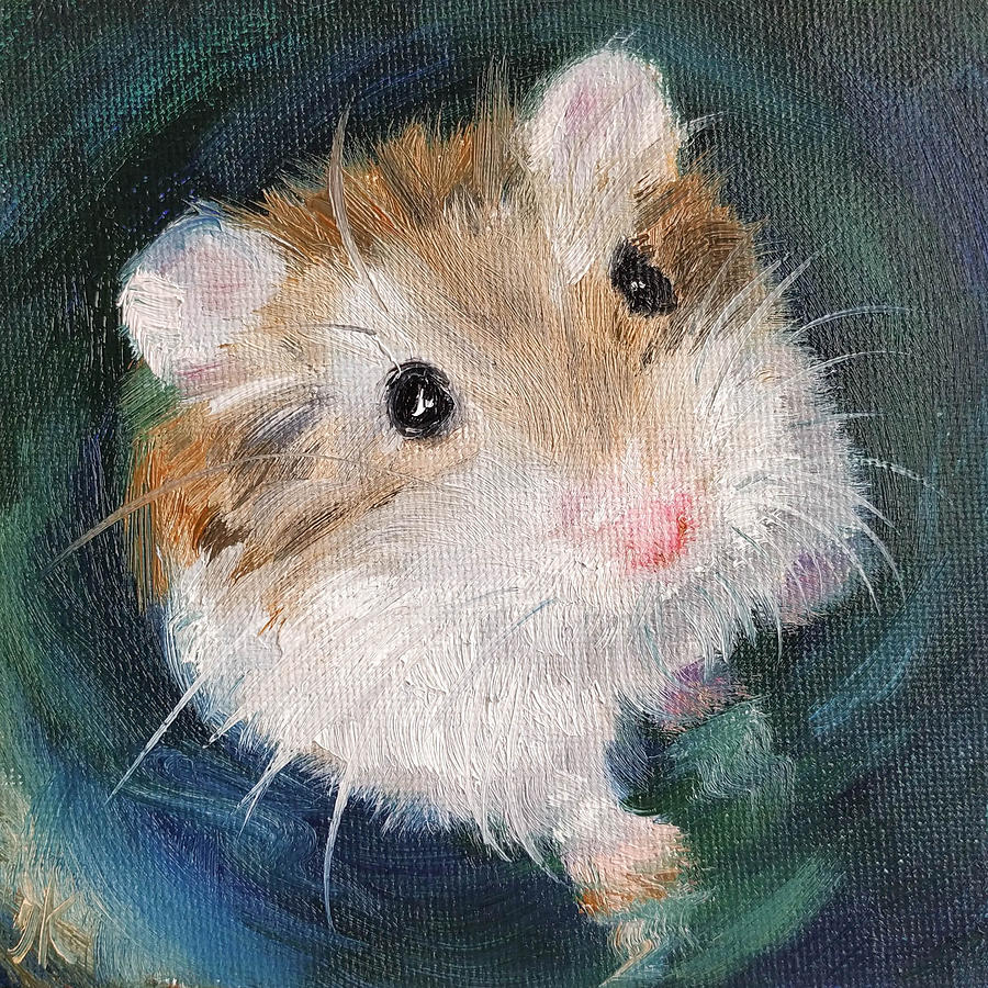 Hamster art Painting by Iryna Khort