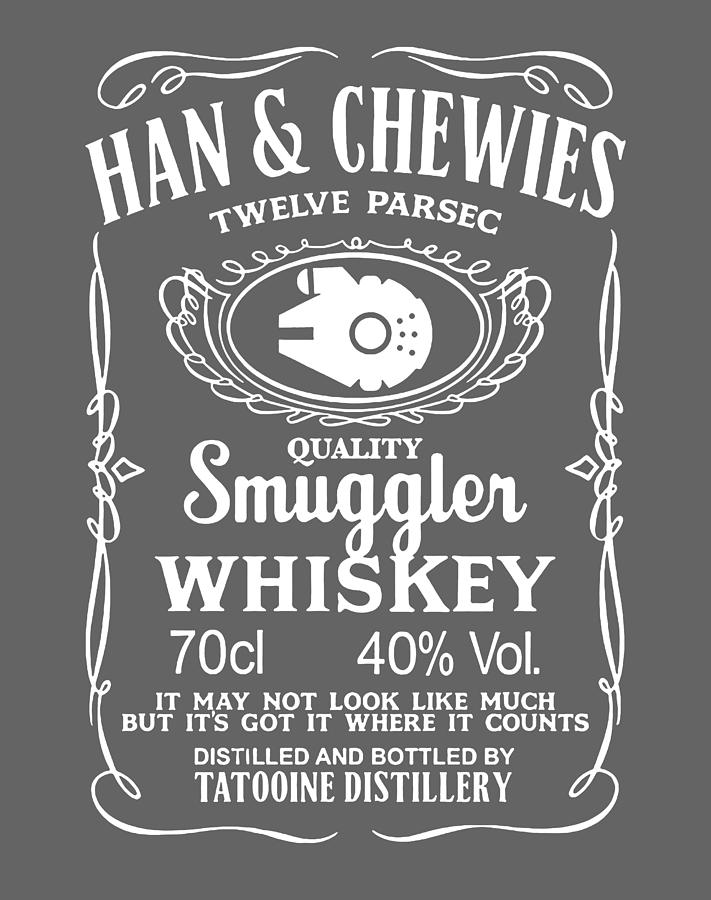 Han And Chewie s Twelve Parsec Straight Srs Whiskey Fan Tee Star Wars Last  Digital Art by Ingvar Ohlsson - Pixels