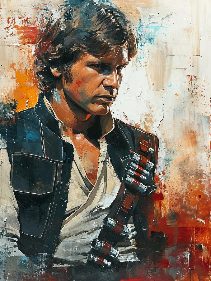 Han Solo Portrait Painting - Han Solo by Land of Dreams