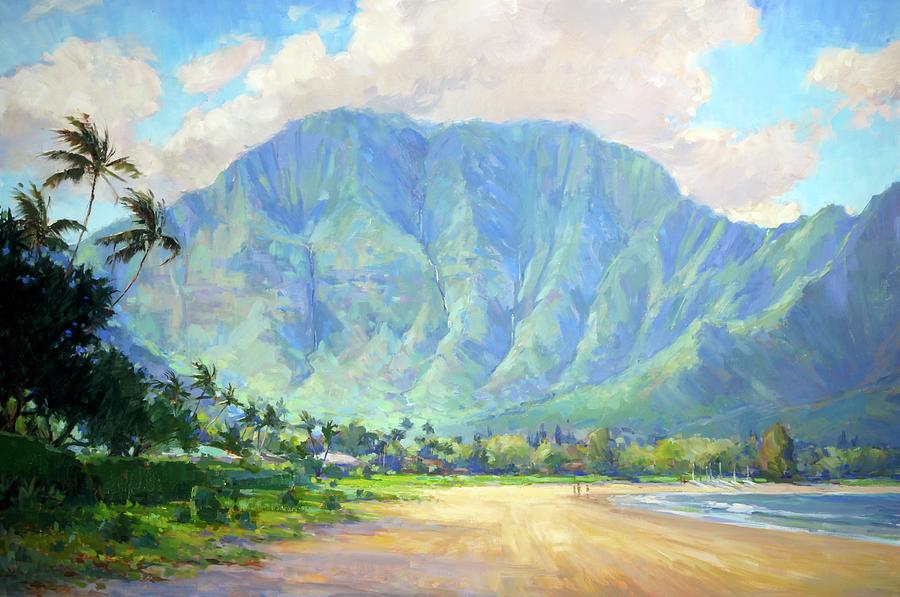 Landscape Painting - Hanalei Bay Morning by Jenifer Prince