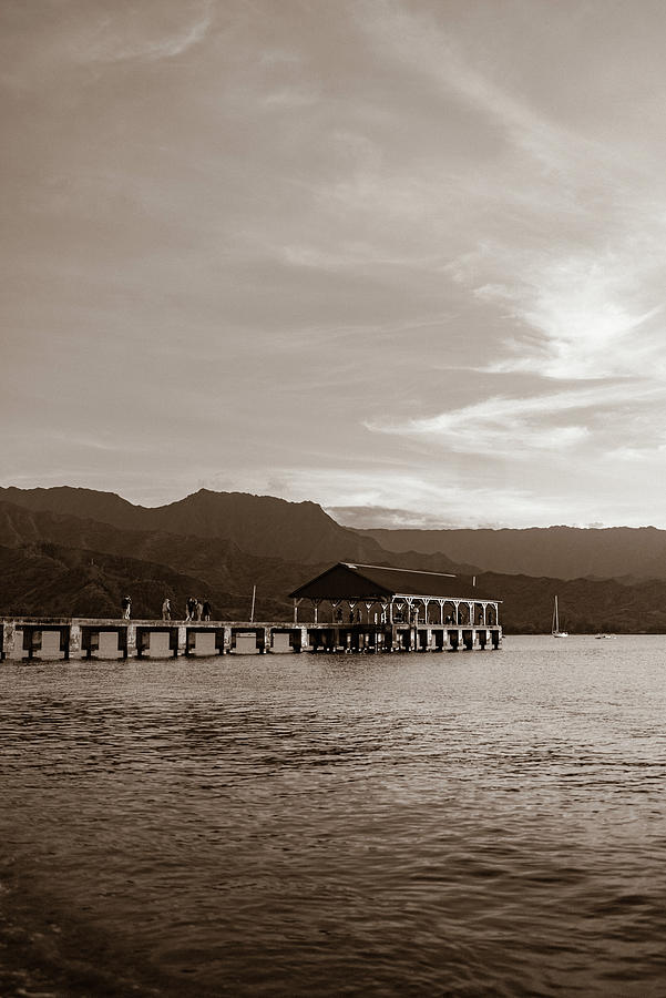 Hanalei Bay Pier Photograph by David Whitaker Visuals