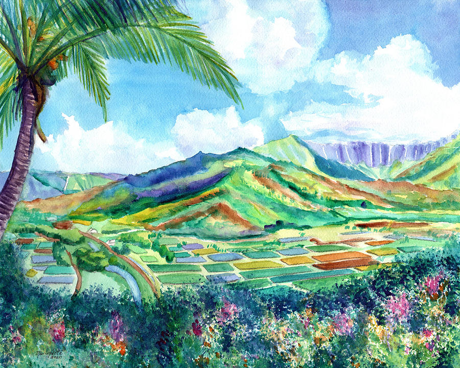 Hanalei Valley Painting by Marionette Taboniar