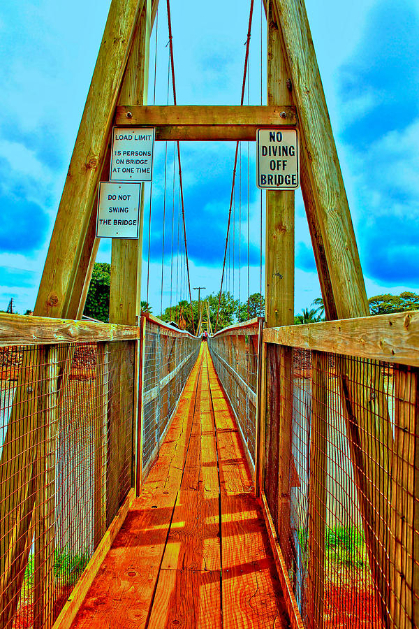 Hanapepe Swinging Bridge Photograph by DJ Florek